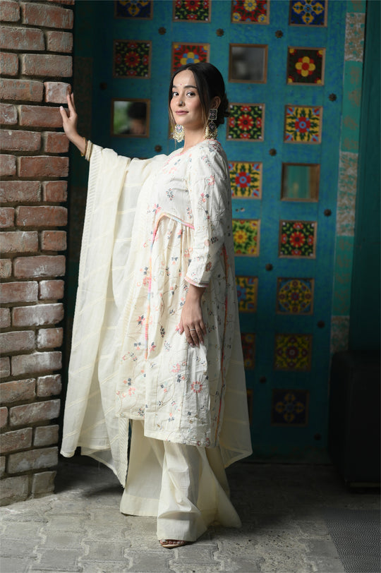 Off White Kora Cotton Suit