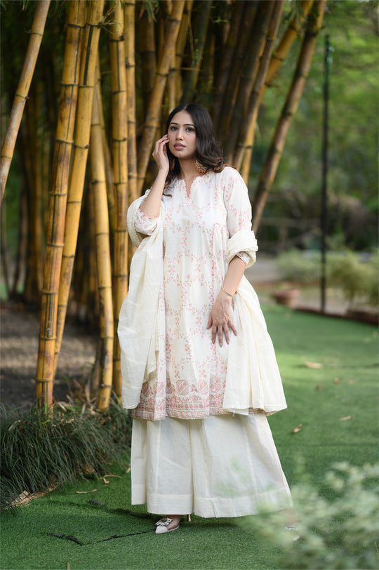 Designer Off White Kora Cotton Suit