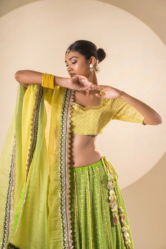 Emerald Green Lehenga