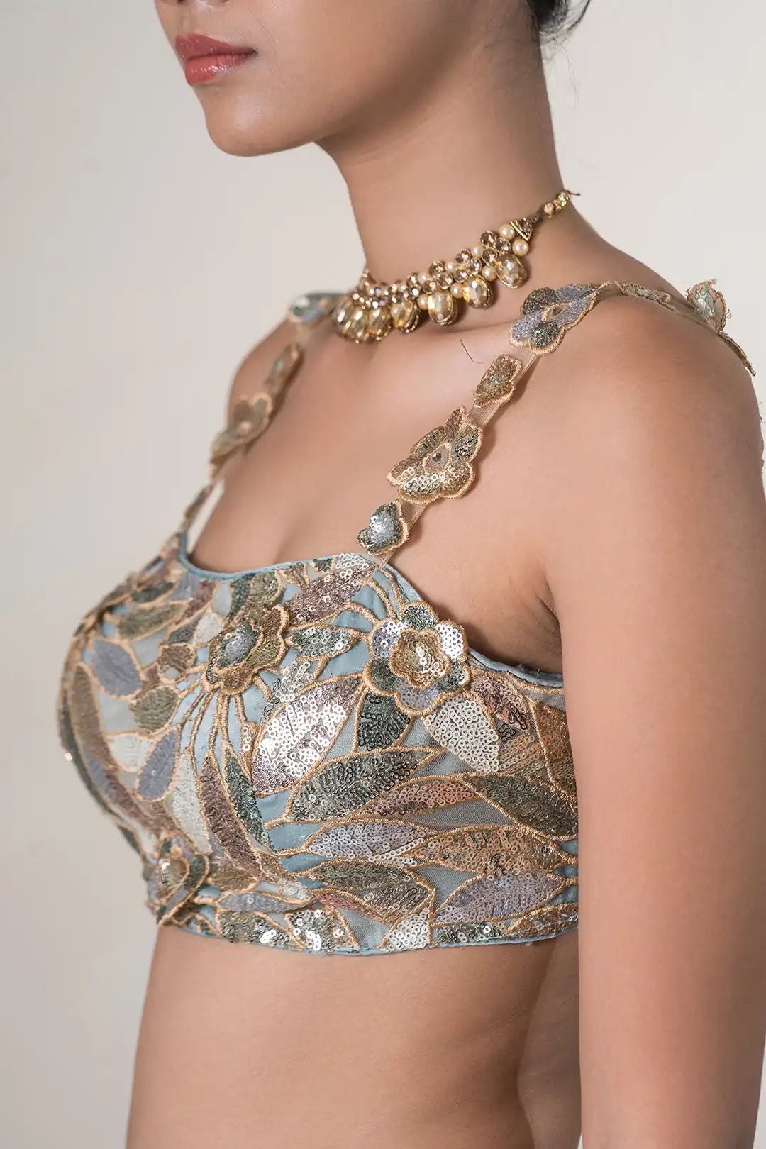 Ombre Shades Swan Foil Lehanga