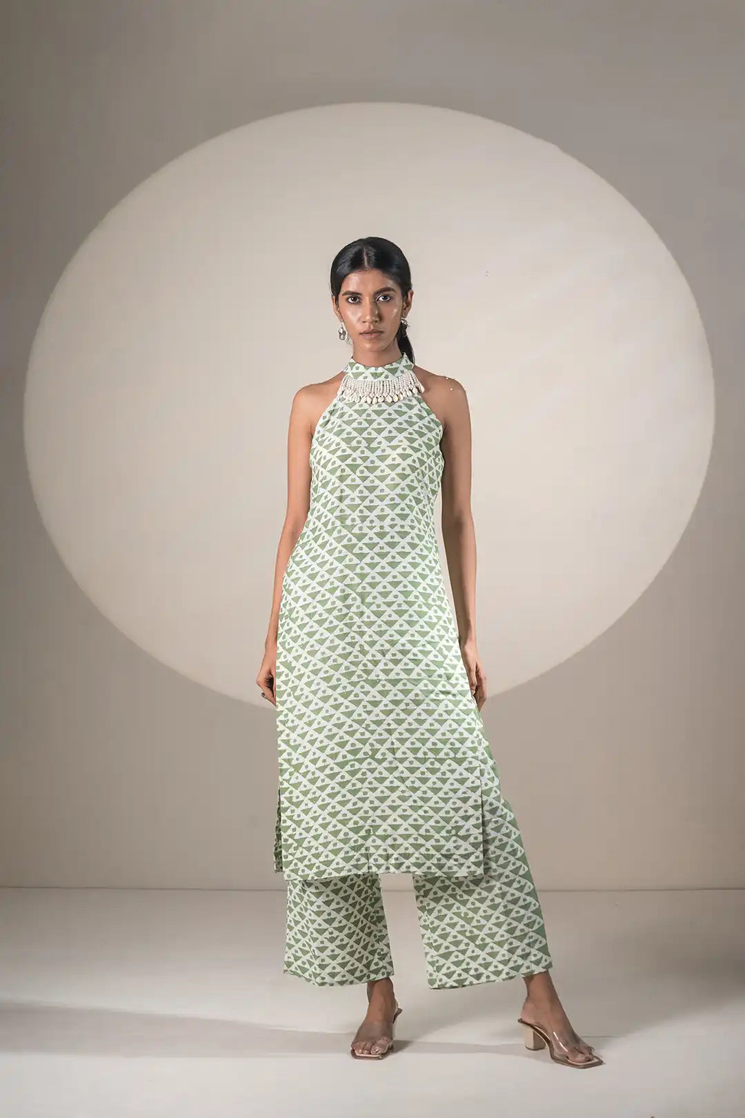 Designer Green 2 piece Coord Set