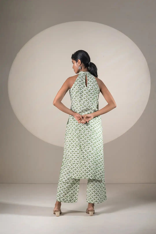 Designer Green 2 piece Coord Set