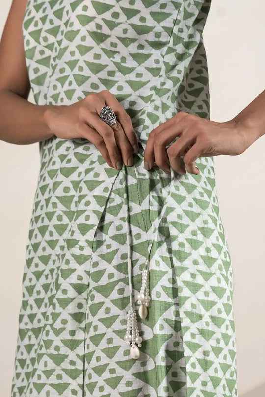 Designer Green 2 piece Coord Set