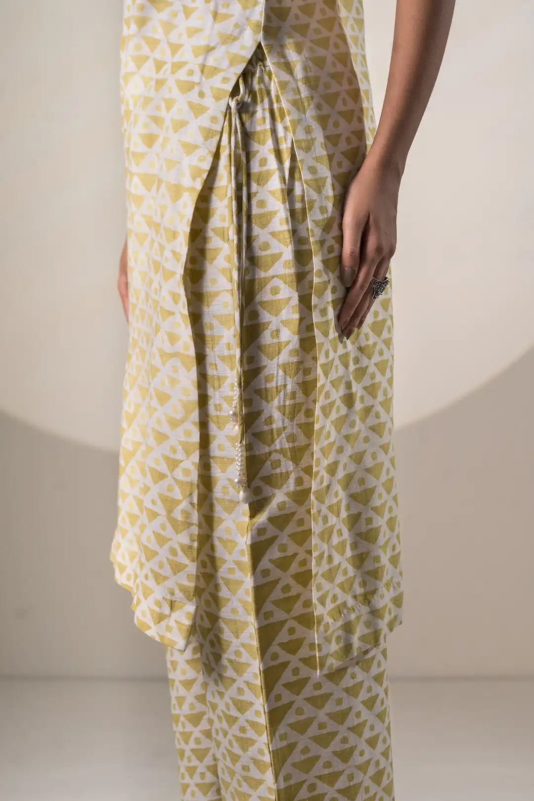 Yellow Coord Set with Bell Bottom Style Pants