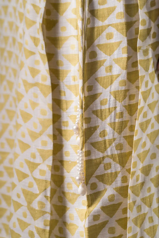 Yellow Coord Set with Bell Bottom Style Pants