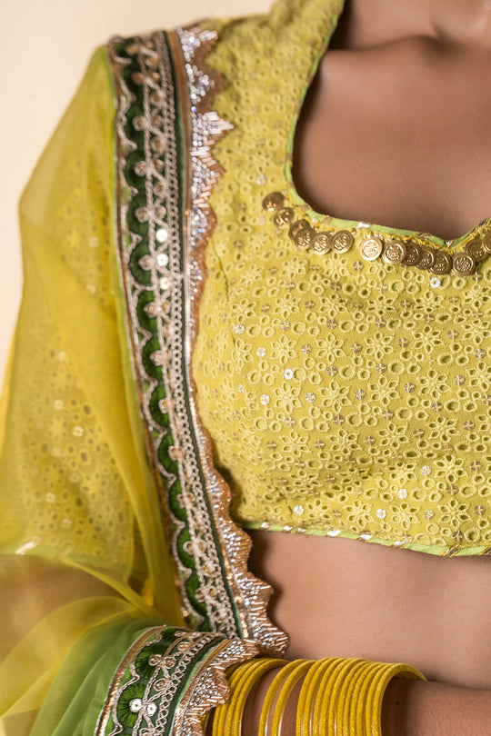 Emerald Green Lehenga