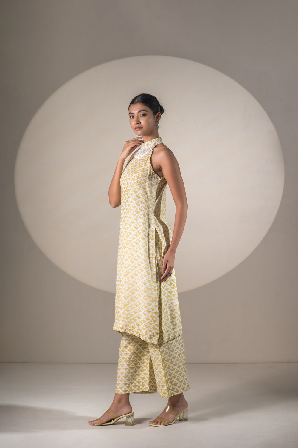 Designer Yellow 2 piece Coord Set