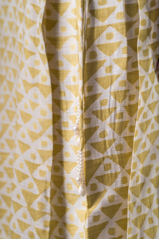 Designer Yellow 2 piece Coord Set