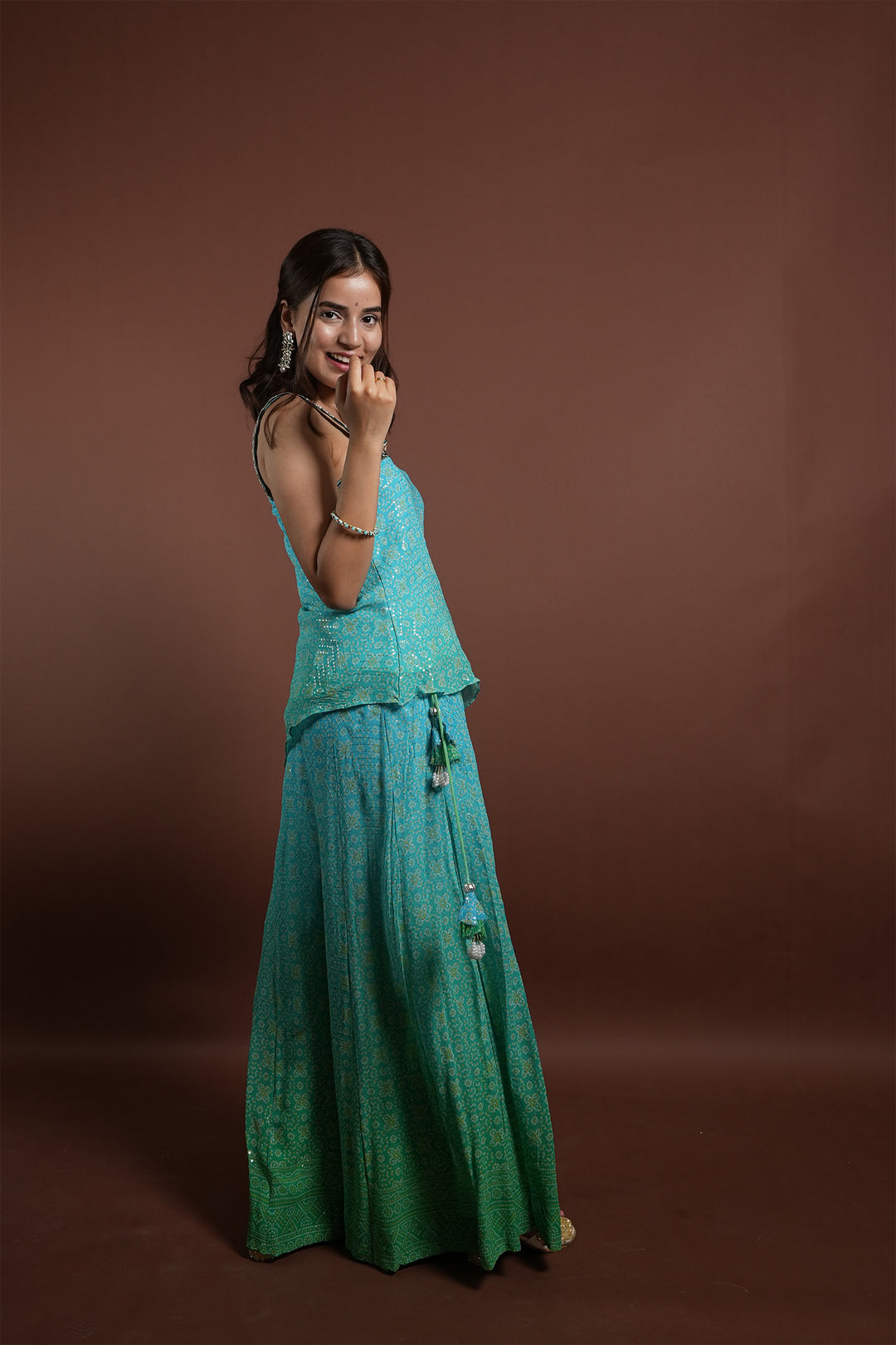 Georgette Embroidered Sharara