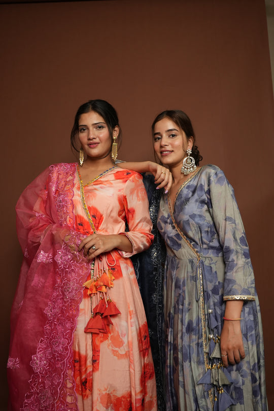 Orange Angrakha suit