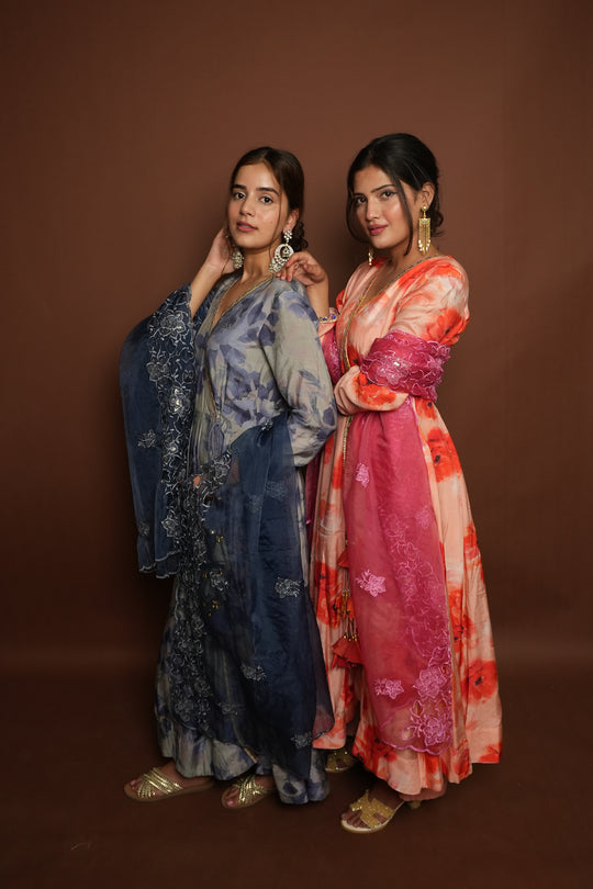 Orange Angrakha suit