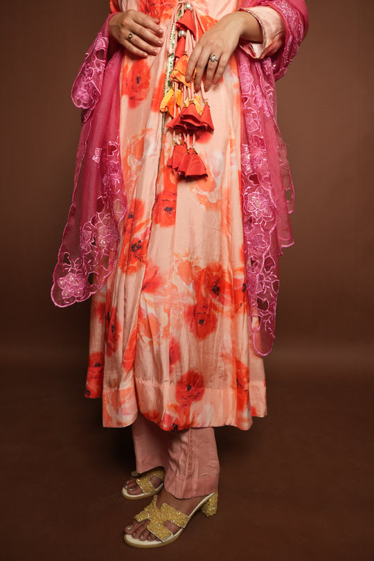 Orange Angrakha suit