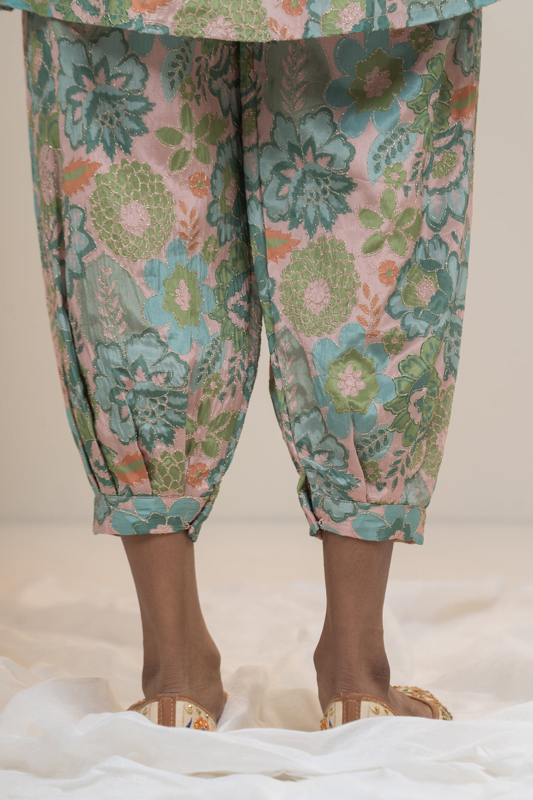 Green Viscous Crepe Coord Set