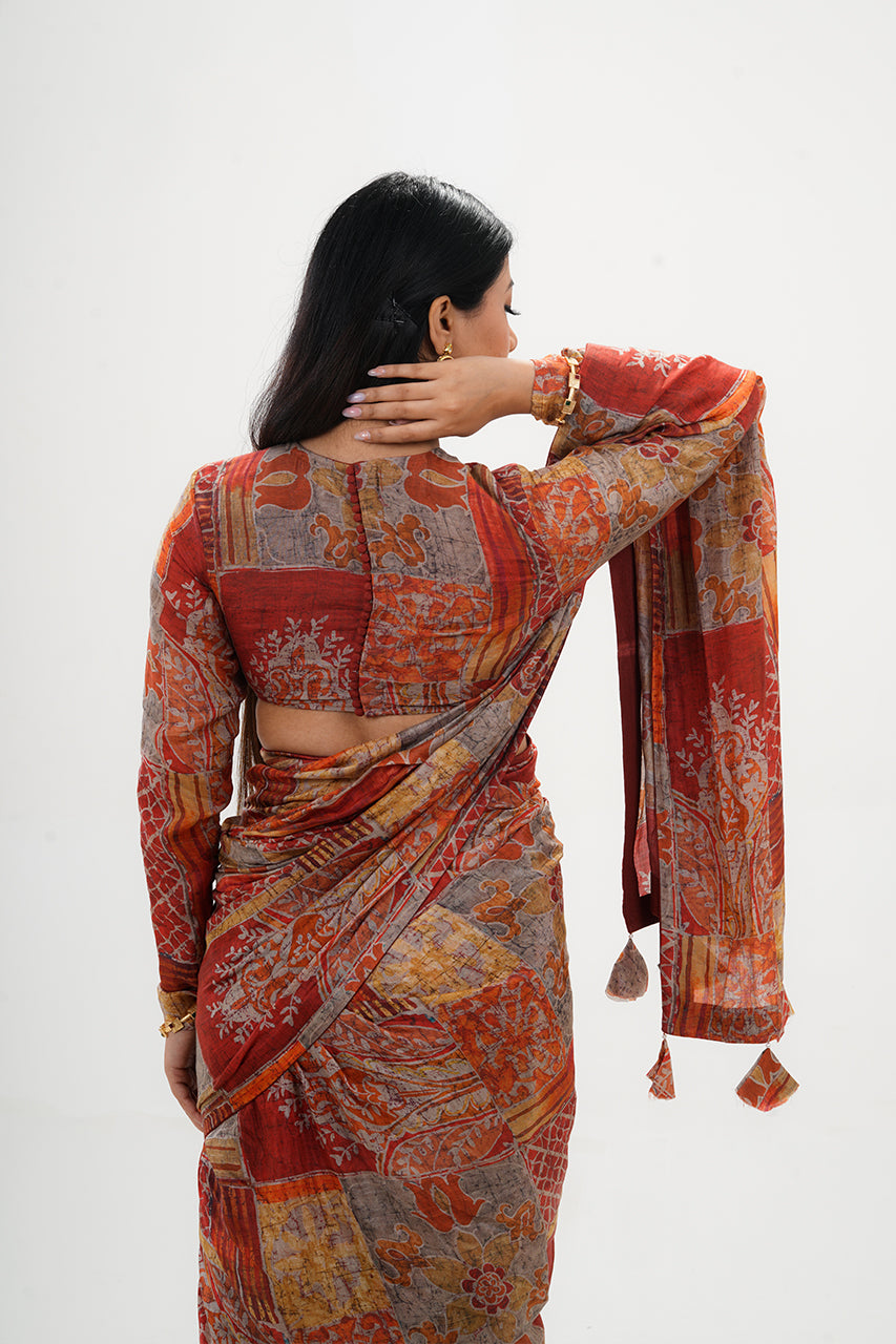 Pure Muslin Digital Printed Dhoti Style Saree
