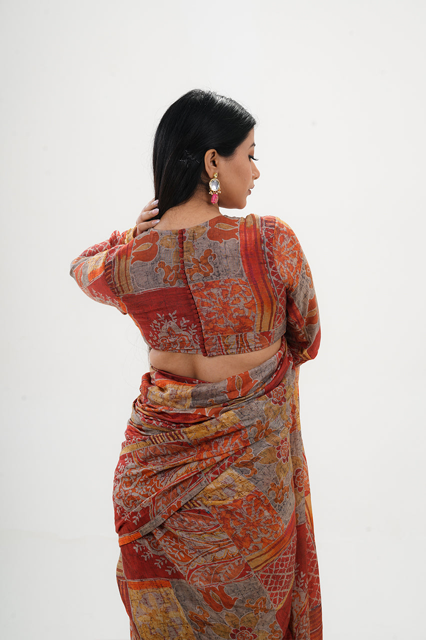 Pure Muslin Digital Printed Dhoti Style Saree