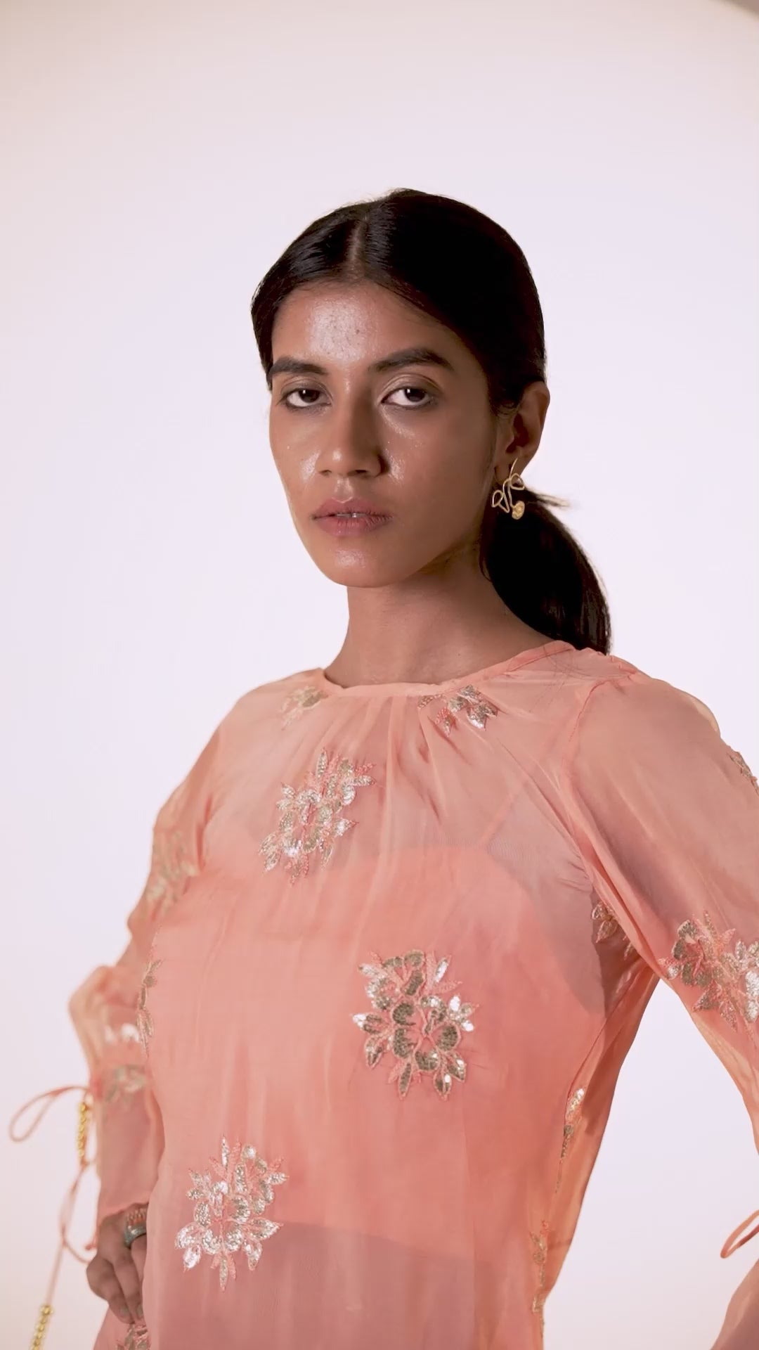 Multi color organza & silk pakiza suit