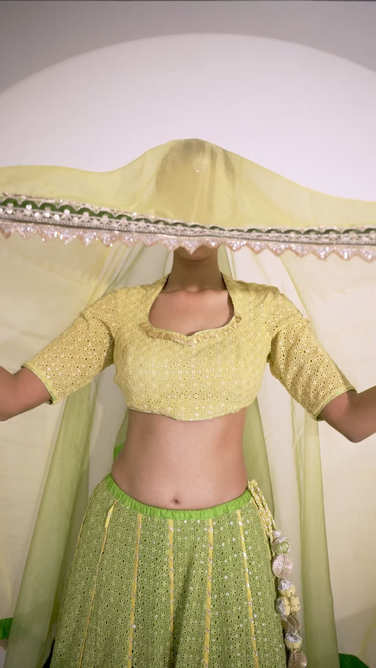 Emerald Green Lehenga